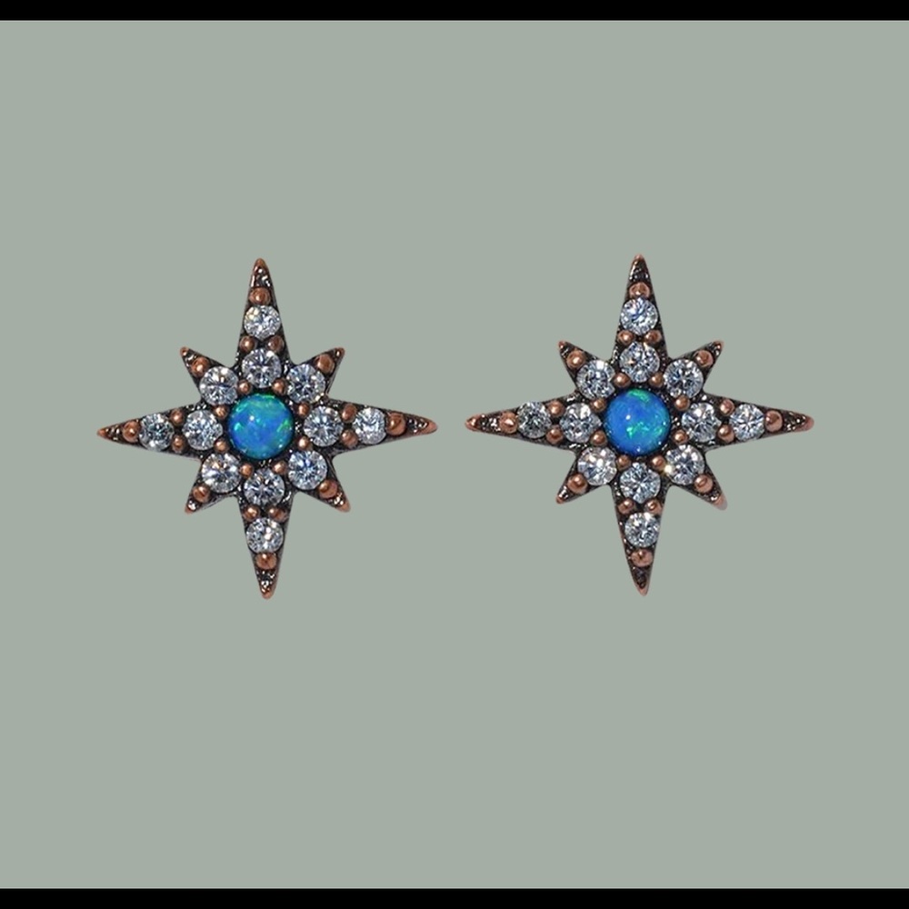 taylor swift opal eyes blue earrings jewelry ring - Picture 9 of 16